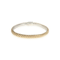 John Hardy Classic Chain Diamond Bracelet in 18K & 925 Yellow Gold/SS