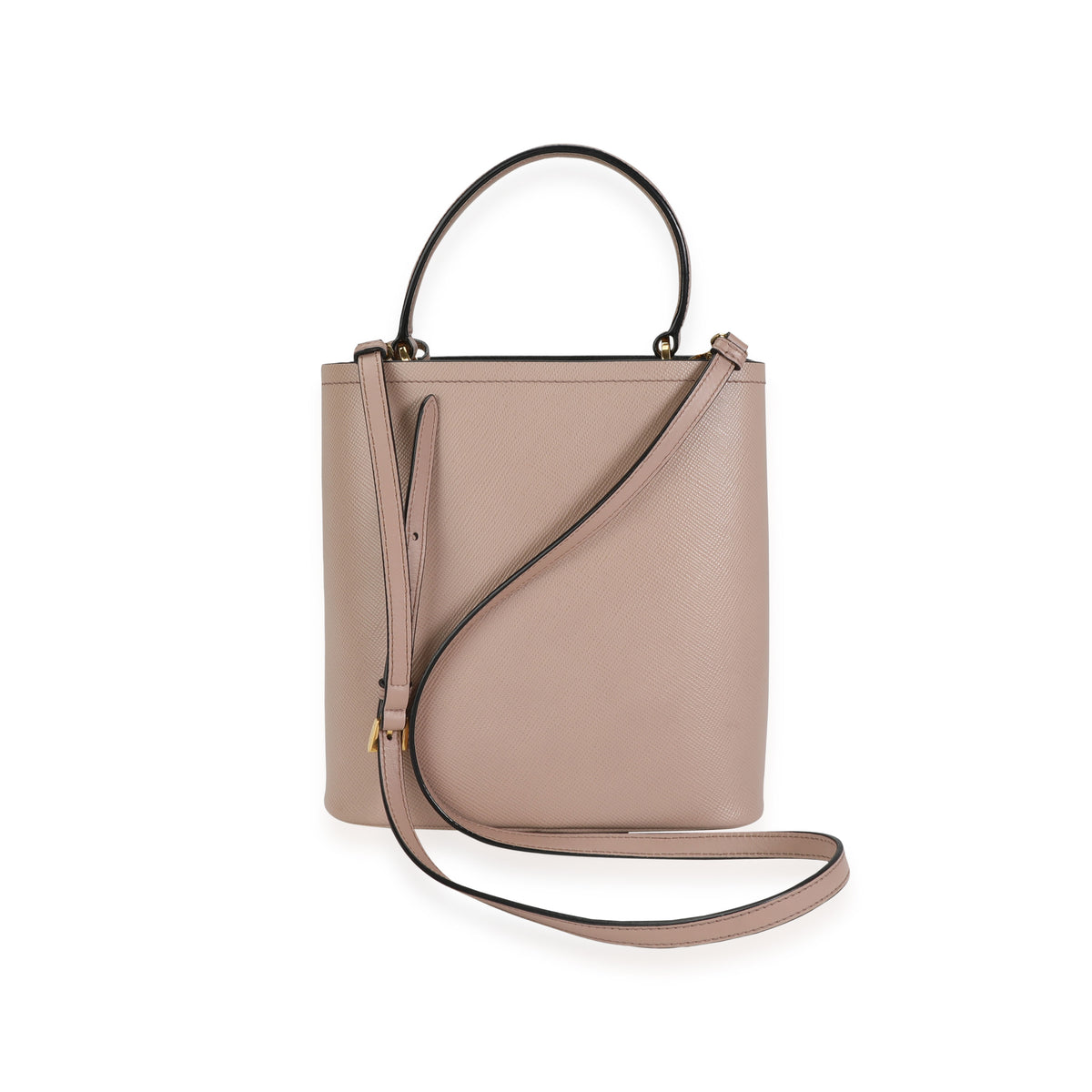 Prada Small Leather Panier Bag - Pink