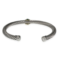 David Yurman Cable Emerald Cuff in 14K Yellow Gold/Sterling Silver