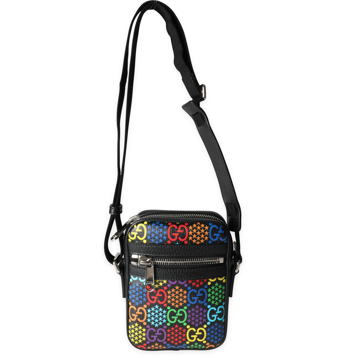 Gucci 598103 PSYCHEDELIC Rainbow GG Supreme Canvas Mini Crossbody Purse Bag
