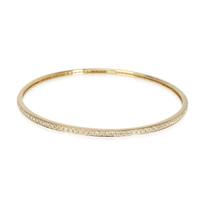 Diamond Slip On Bangle in 18k Yellow Gold 1.75 CTW