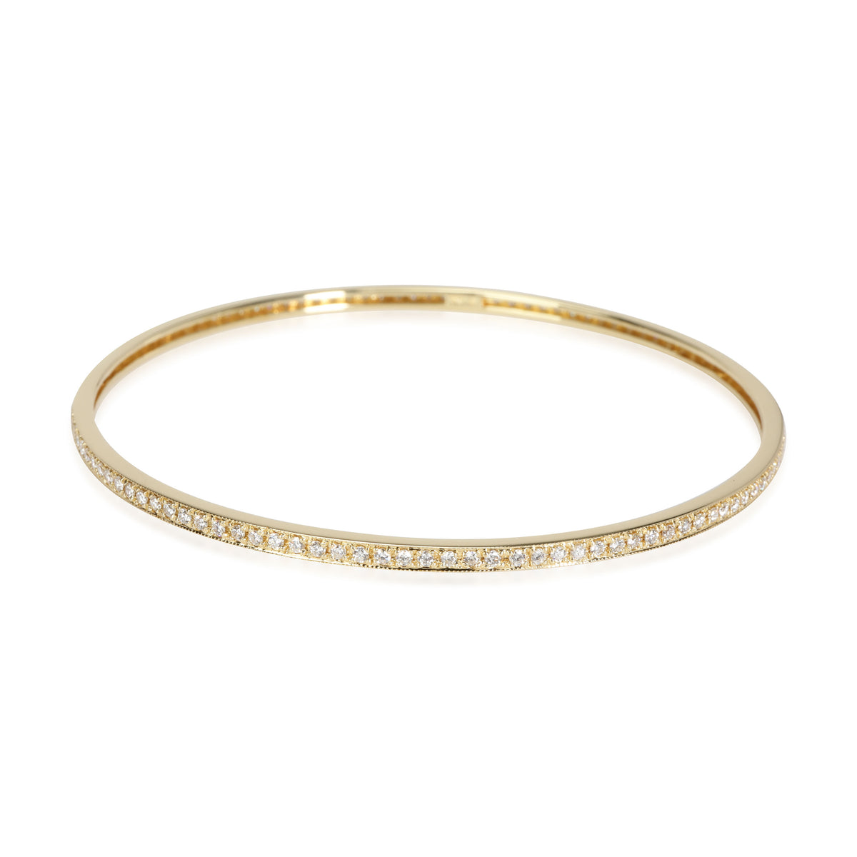 Diamond Slip On Bangle in 18k Yellow Gold 1.75 CTW