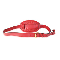 Gucci Red Matelassé Calfskin Marmont Belt Bag 95