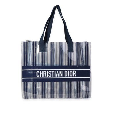 Dior Blue and White PVC Dioriviera Tote