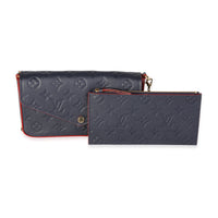 Louis Vuitton Marine Rouge Monogram Empreinte Leather Félicie Pochette