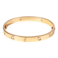 Cartier LOVE Diamond Bracelet in 18k Yellow Gold (Size 17)