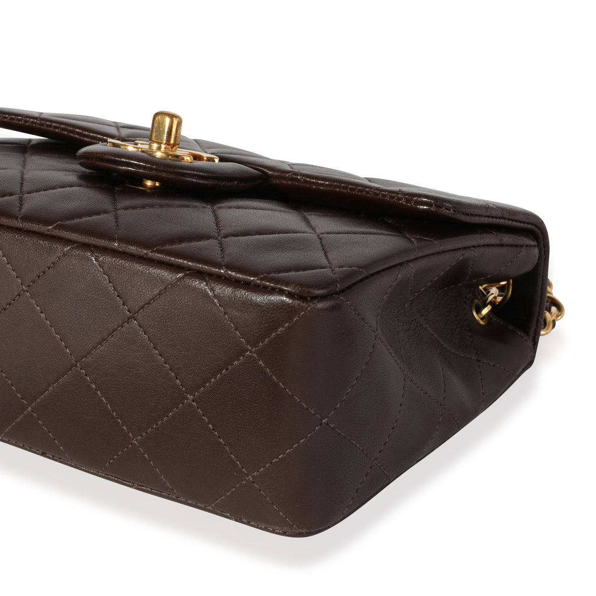 CHANEL Caviar Quilted Mini Square Flap Brown 400352