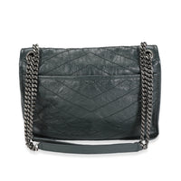 Saint Laurent Algae Matelassé Crinkled Calfskin Medium Niki Bag