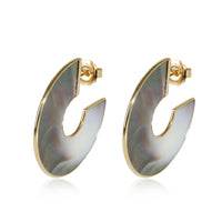 Ippolita Polished Rock Candy Shell Slices Hoop Earring in 18K Yellow Gold