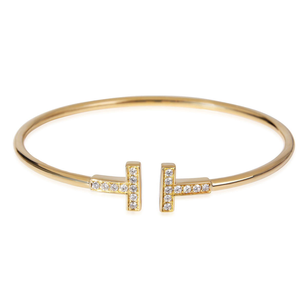 Tiffany & Co. T Wire Diamond Bracelet in 18K Yellow Gold