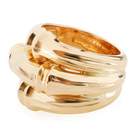 Cartier 3 Row Bamboo Ring in 18k Yellow Gold