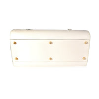 Gucci Ivory Leather & Web Floral Tapestry Duffle Bag