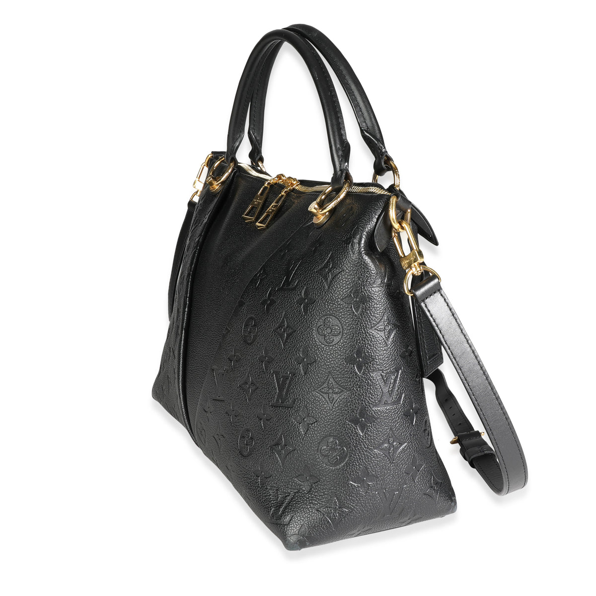 Louis Vuitton V TOTE MM bag black empreinte leather
