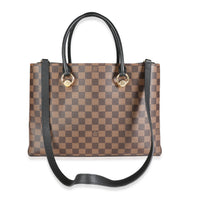 Louis Vuitton Black Taurillon Leather & Damier Ebene Canvas LV Riverside Tote