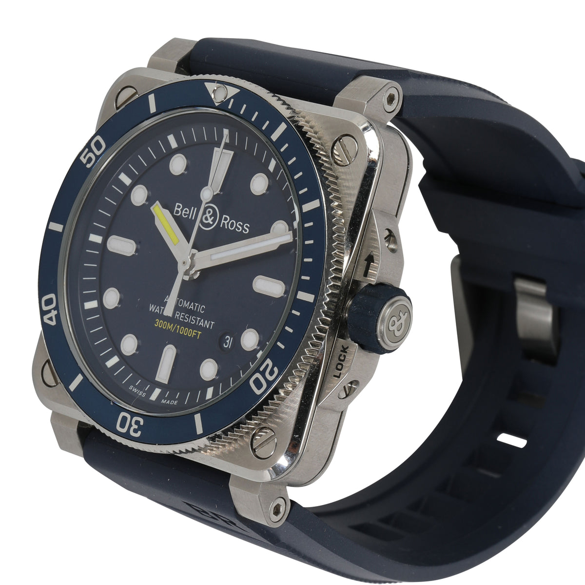 Bell & Ross Instrument Diver Blue BR0392-D-BU-ST/SRB Mens Watch in  Stainless S