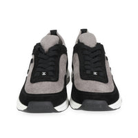 Chanel Wmns Knit Calfskin Sneaker Black Grey