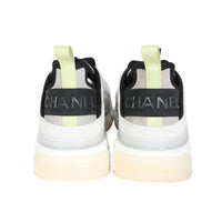 Chanel Velvet Calfskin & Mixed Fibers Sneaker White Yellow (US Size 10)