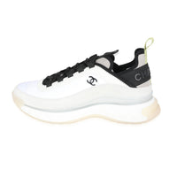 Chanel Velvet Calfskin & Mixed Fibers Sneaker White Yellow (US Size 10)