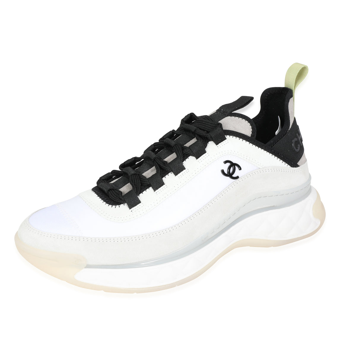 Chanel Velvet Calfskin & Mixed Fibers Sneaker 'White Yellow' (US Size 10), myGemma