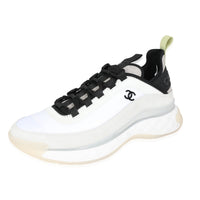 Chanel Velvet Calfskin & Mixed Fibers Sneaker White Yellow (US Size 10)