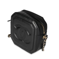 Chanel Black Lambskin Octagon Camera Bag