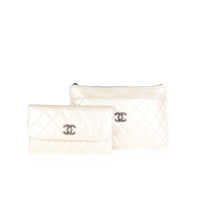 Chanel Ivory Quilted Lambskin Bag In A Bag