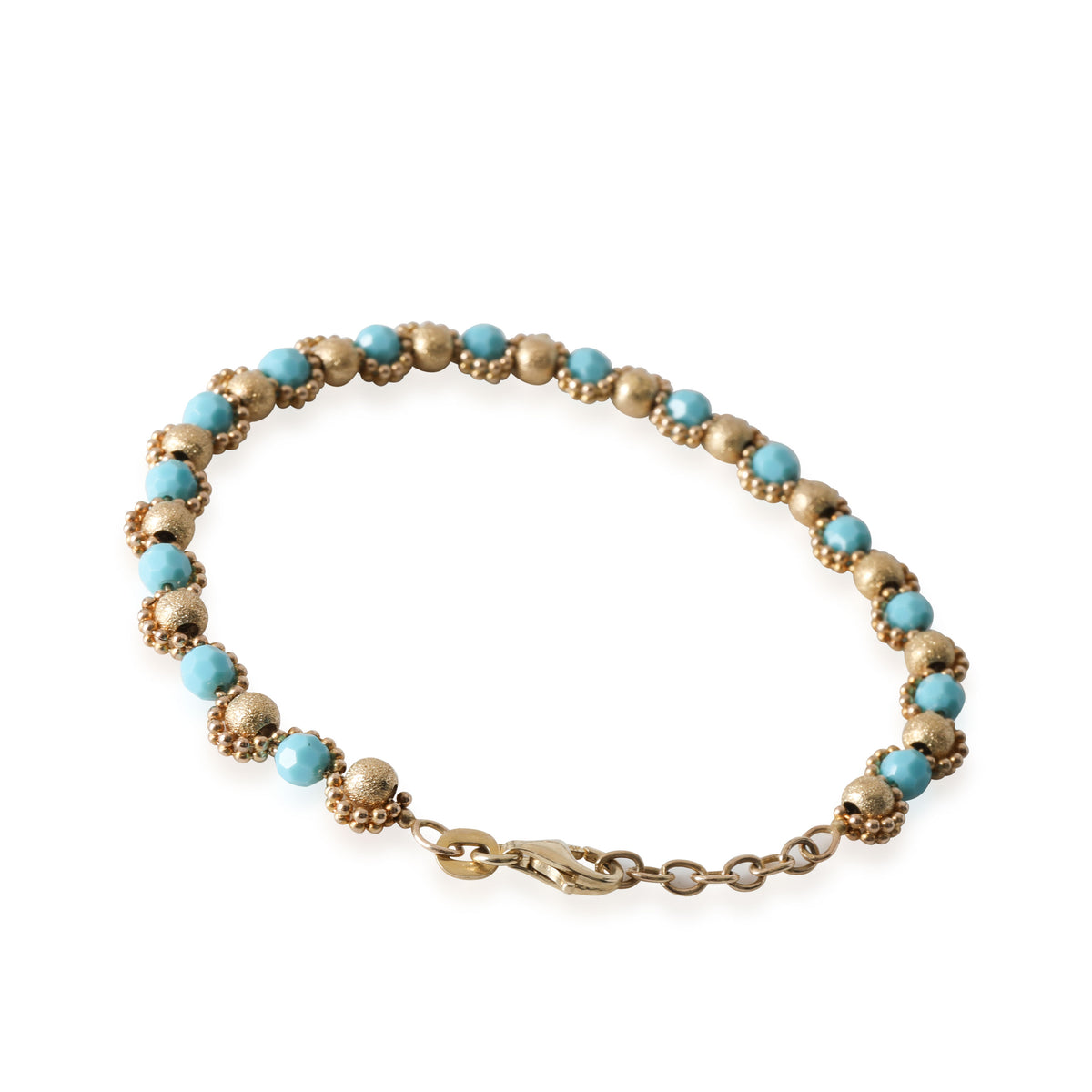 Turquoise Bracelet in 14k Yellow Gold