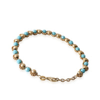 Turquoise Bracelet in 14k Yellow Gold