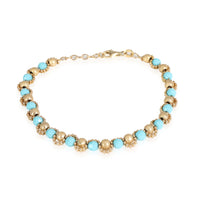 Turquoise Bracelet in 14k Yellow Gold