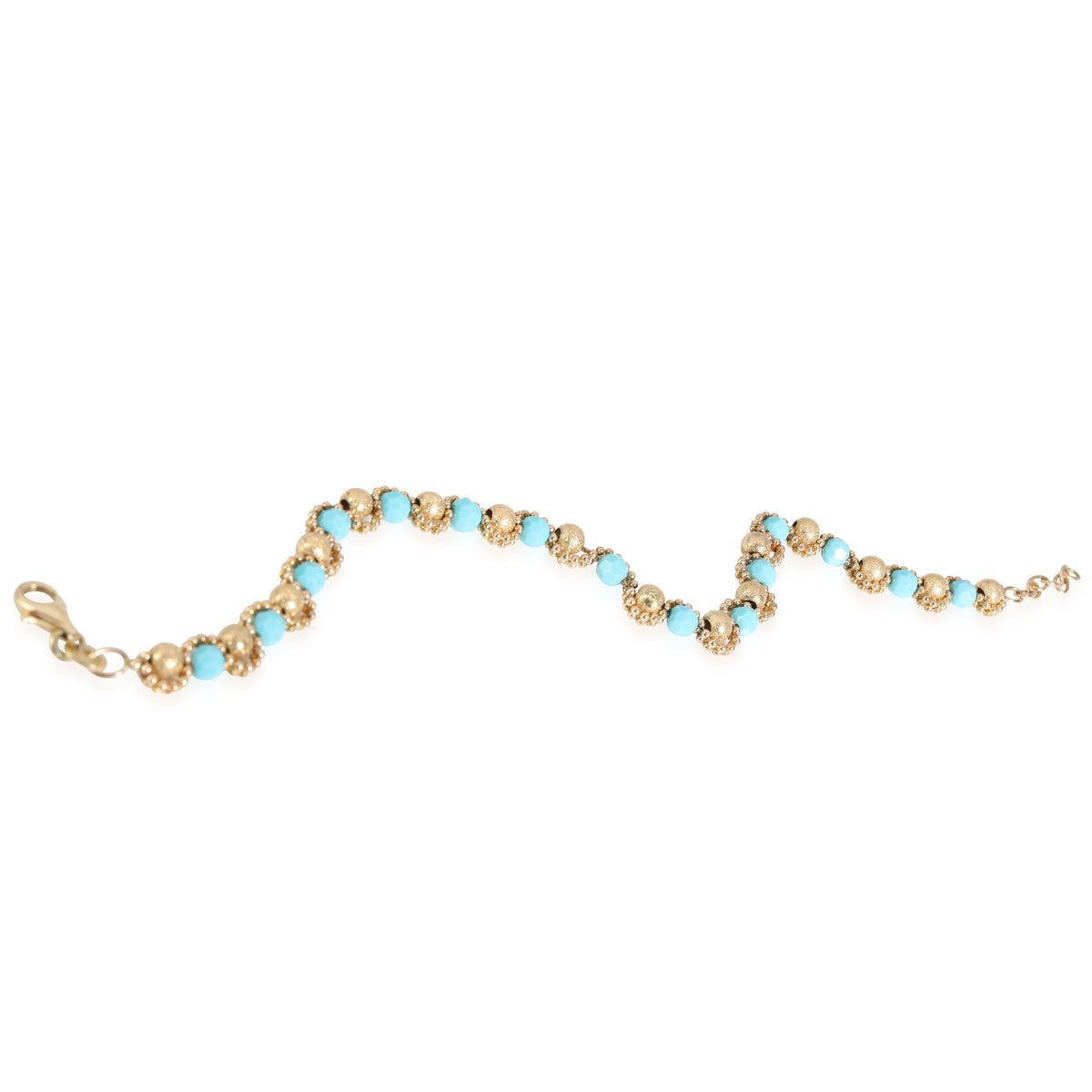 Turquoise Bracelet in 14k Yellow Gold