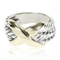 David Yurman X Ring in 14k Yellow Gold/Sterling Silver