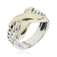 David Yurman X Ring in 14k Yellow Gold/Sterling Silver