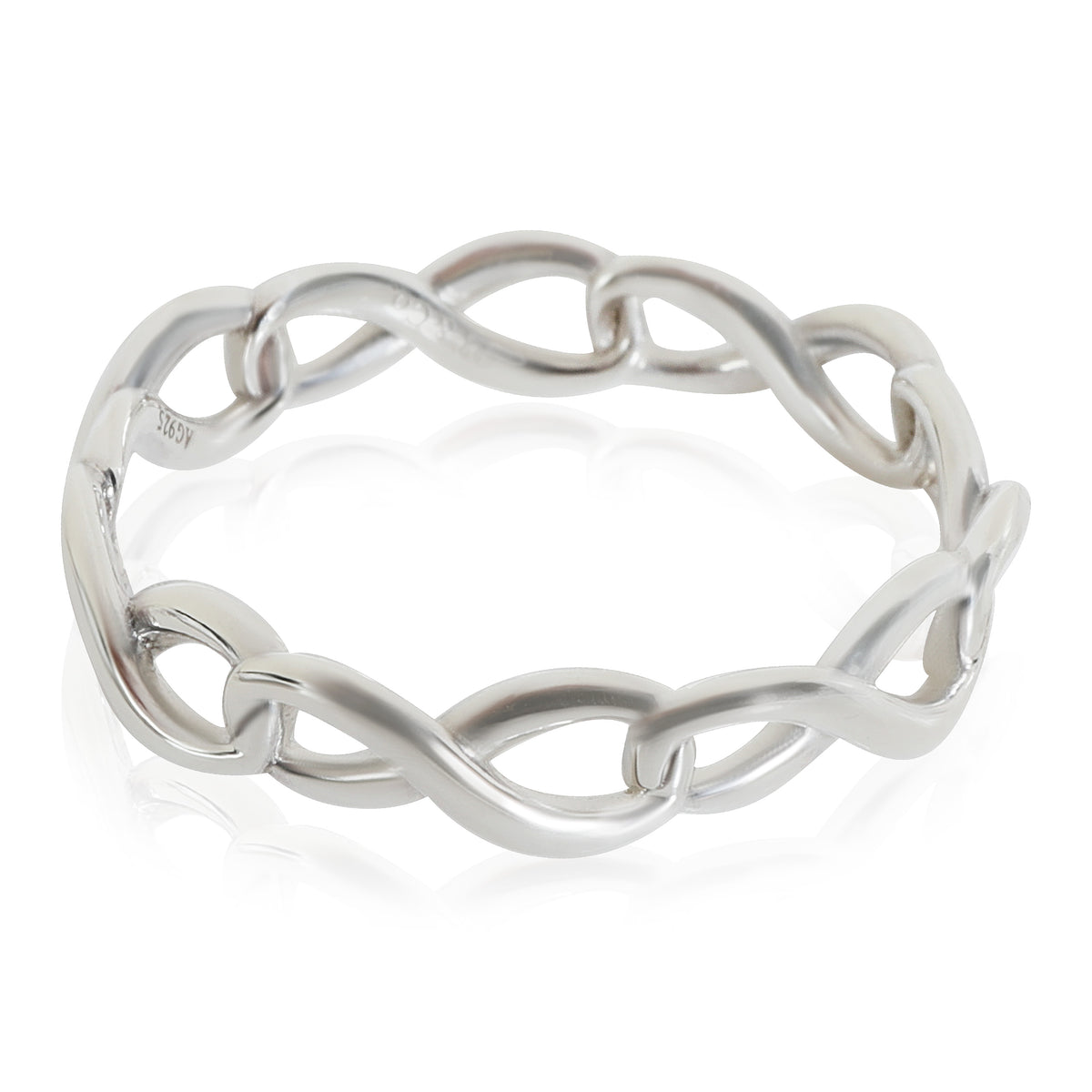 Tiffany & Co. Narrow Infinity Band in  Sterling Silver