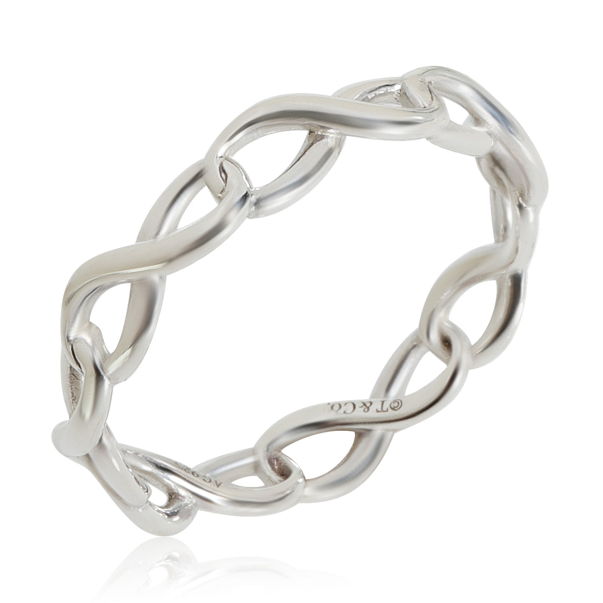 Tiffany & Co. Narrow Infinity Band in  Sterling Silver