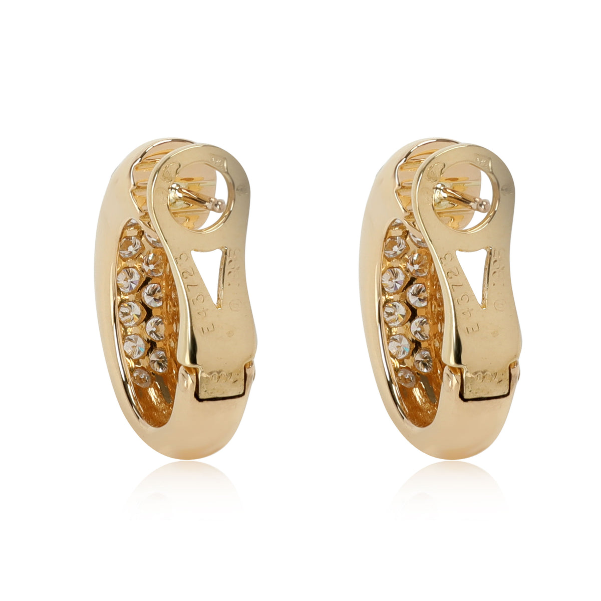 Cartier Mini Hoop Diamond Earrings in 18K Yellow Gold 1.40 CTW