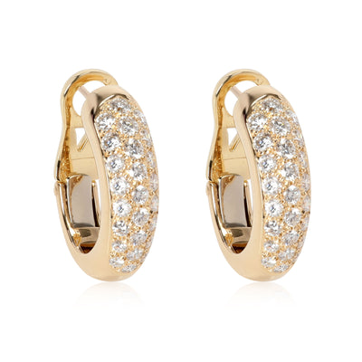 Cartier Mini Hoop Diamond Earrings in 18K Yellow Gold 1.40 CTW