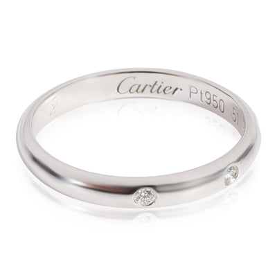 Cartier 1895 Diamond Wedding Band in Platinum 0.03 CTW