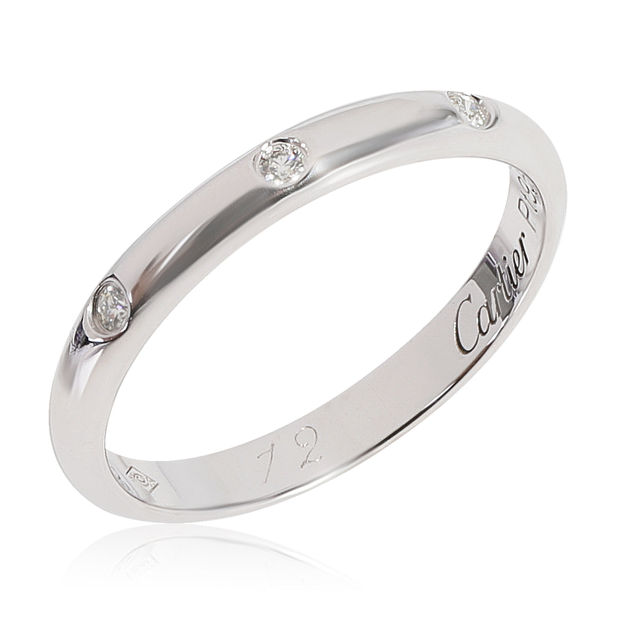 Cartier 1895 Diamond Wedding Band in Platinum 0.03 CTW