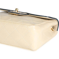 Chanel Vintage Beige Quilted Lambskin Mini Square Flap Bag