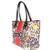 Dolce & Gabbana Multicolor Graffiti Leopard Print Coated Canvas Beatrice Tote