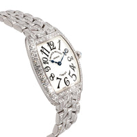 Franck Muller Cintree Curvex 1752 QZD Womens Watch in 18kt White Gold