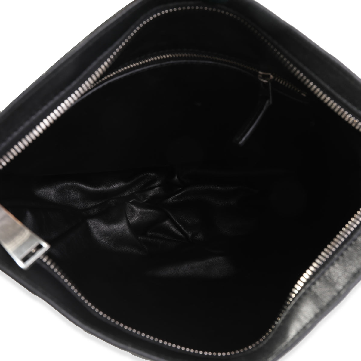 Bottega Veneta Black Soft Intrecciato Leather BV Twist Clutch