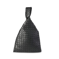 Bottega Veneta Black Soft Intrecciato Leather BV Twist Clutch