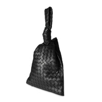 Bottega Veneta Black Soft Intrecciato Leather BV Twist Clutch