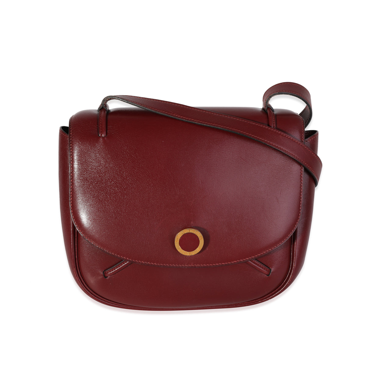 Hermès Vintage Rouge H Box Calf Shoulder Bag