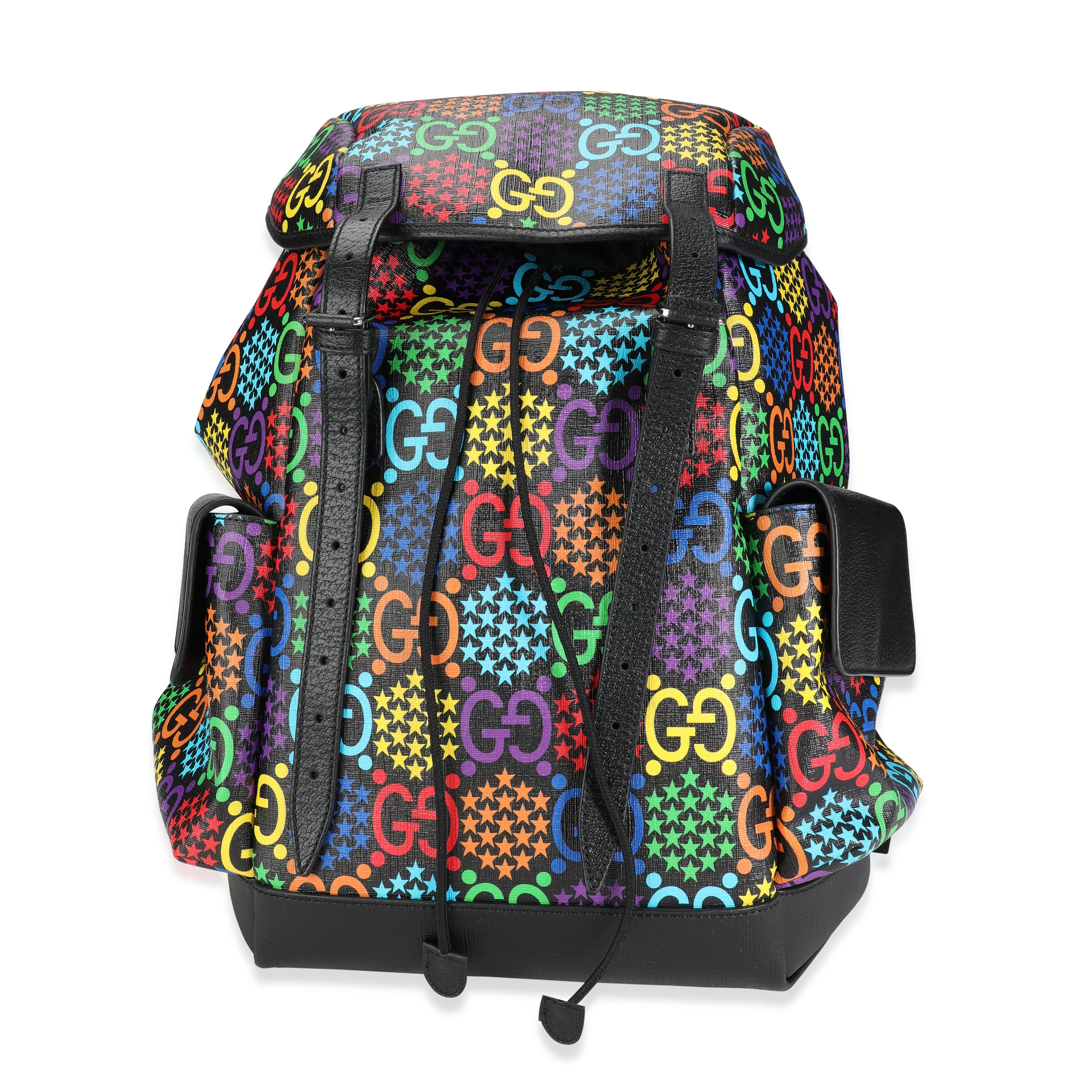 GG Supreme Monogram Psychedelic Small Backpack Pink Multicolor