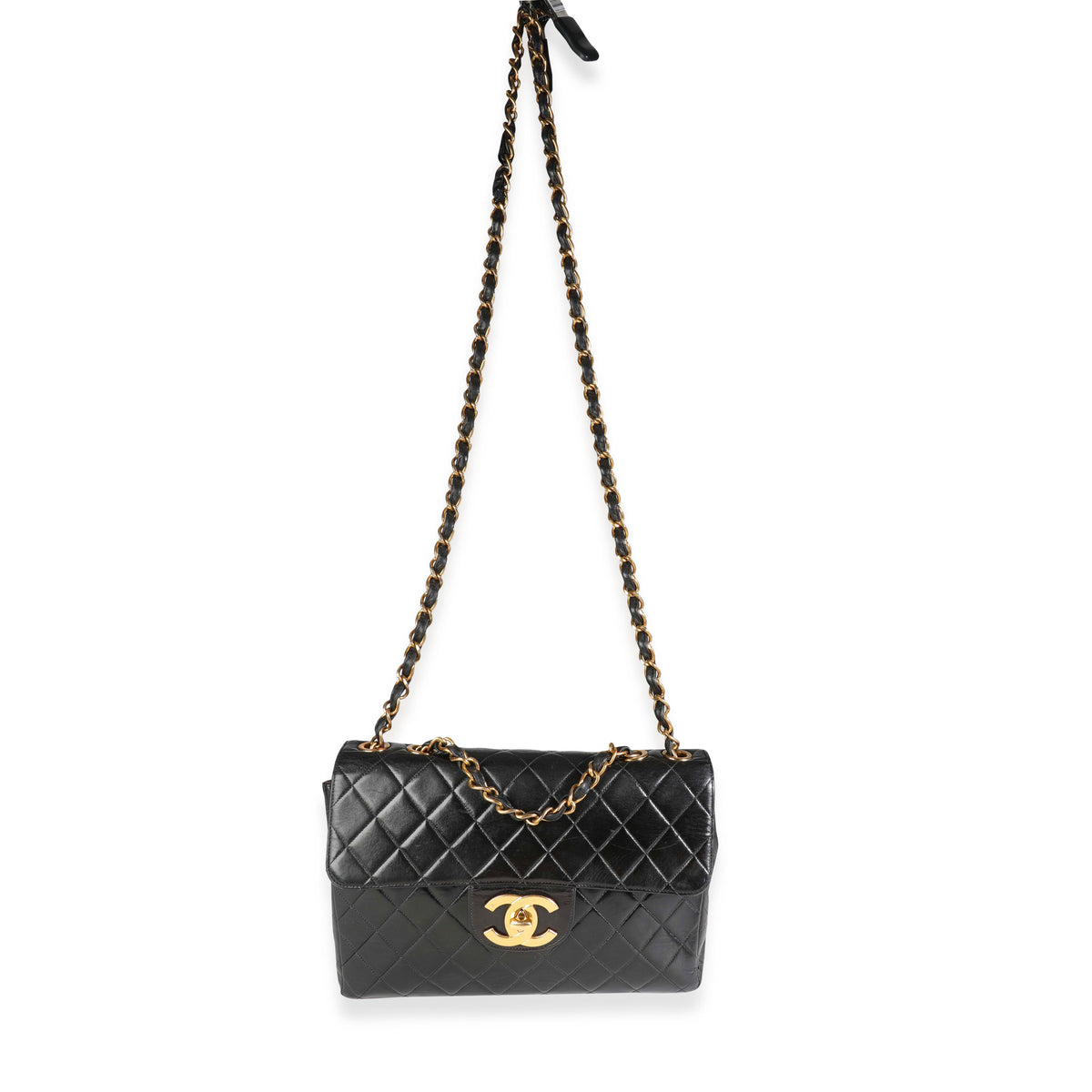 Chanel Vintage Black Quilted Lambskin Single Flap Bag, myGemma, QA