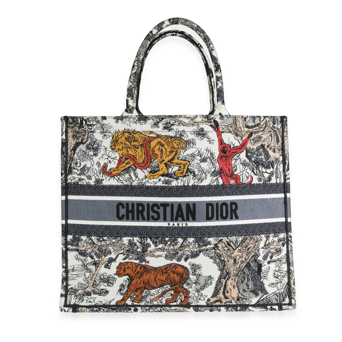 Dior Multicolor Dioriviera Toile De Jouy Embroidery Book Tote