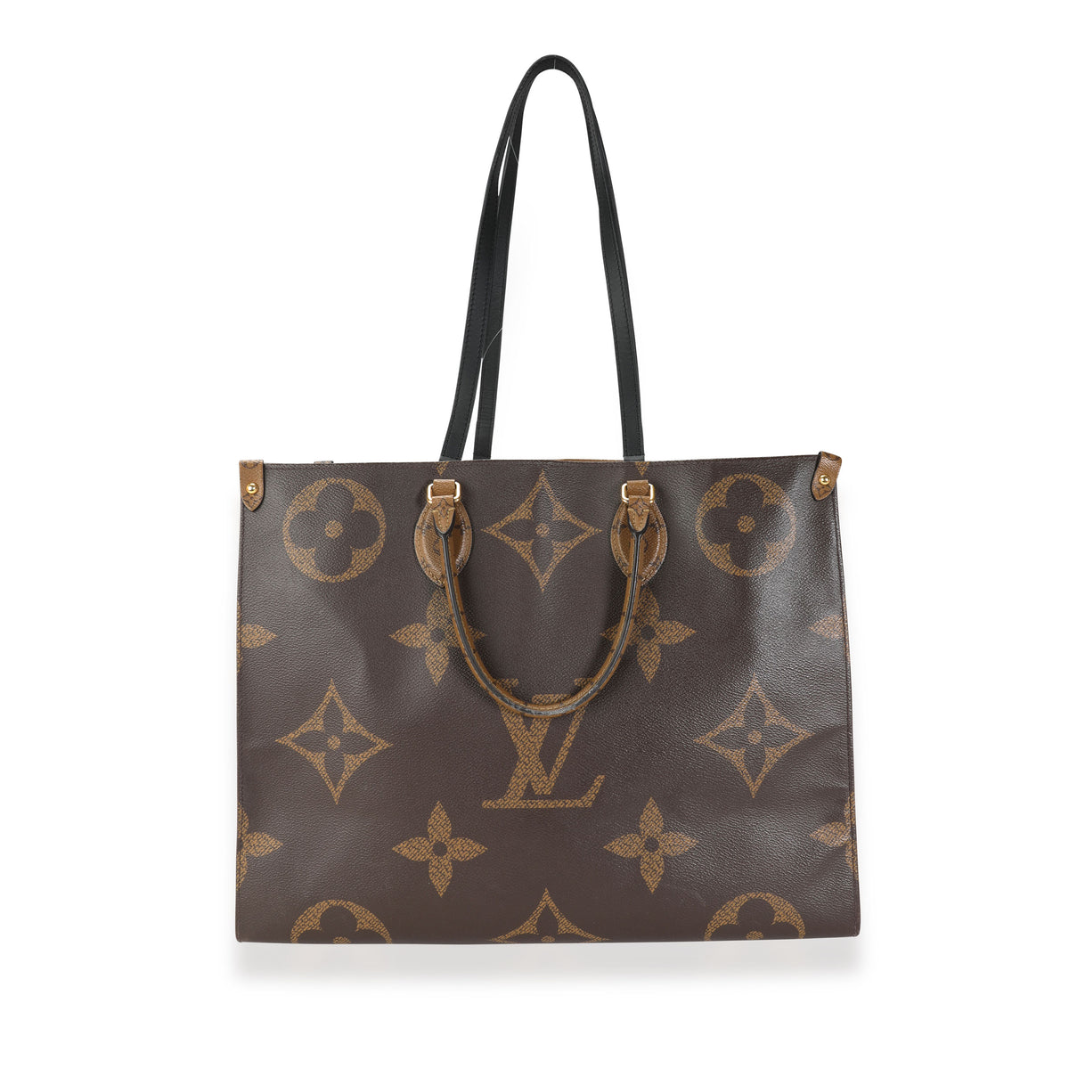 Louis Vuitton - Authenticated OnTheGo Handbag - Cloth Brown for Women, Very Good Condition