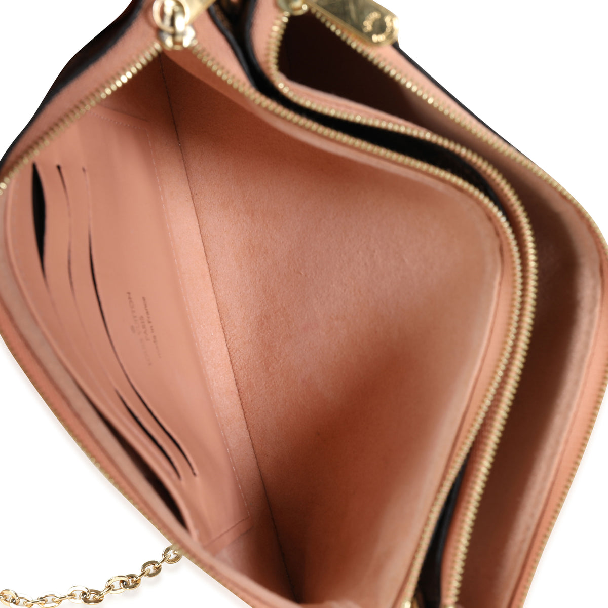 Louis Vuitton Double Zip Pochette Damier Ebene Crossbody Purse Chain Clutch  Bag
